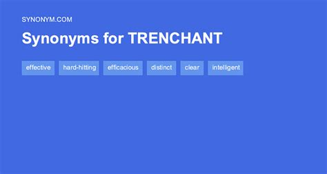 35 Synonyms & Antonyms of TRENCHANT .
